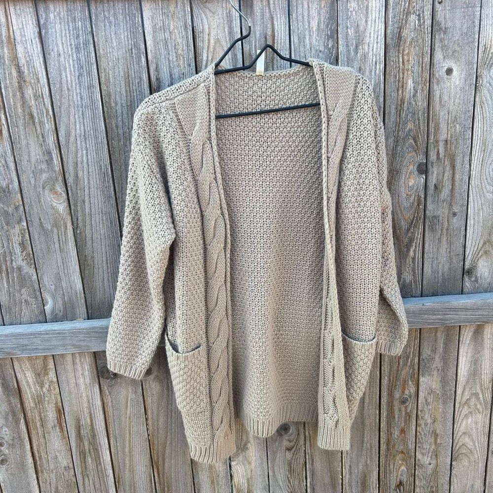 Cozy Tan Women's Cardigan Sweater
